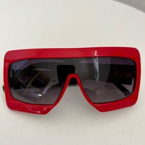 AM EYEWEAR Red and Black Sunglasses